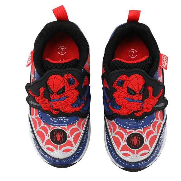 NEW Spiderman Toddler Light-Up Athletic Sneakers With On Off Switch - Picture 8 of 8